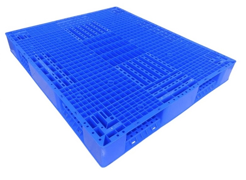 Pallet nhựa 1100x1300x150mm 2 mặt chỉ sử dụng cho xe nâng máy